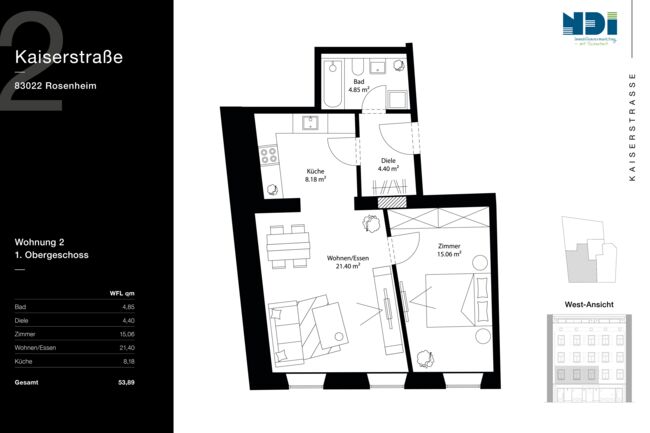 Grundriss Wohnung 2