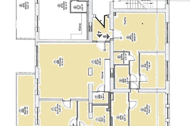 wohnung 6+7 zusammengelegt