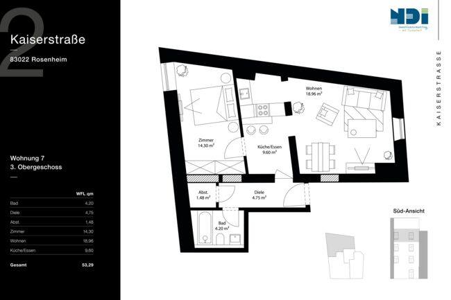Grundriss Wohnung 7