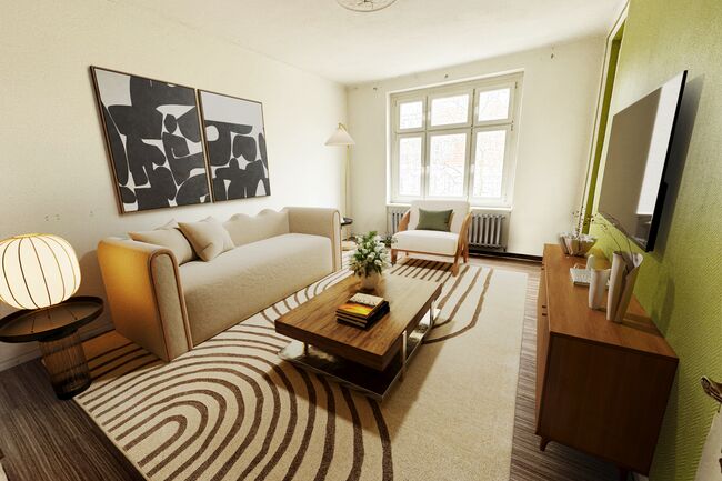 Nachher Wohnzimmer (Virtual Staging)